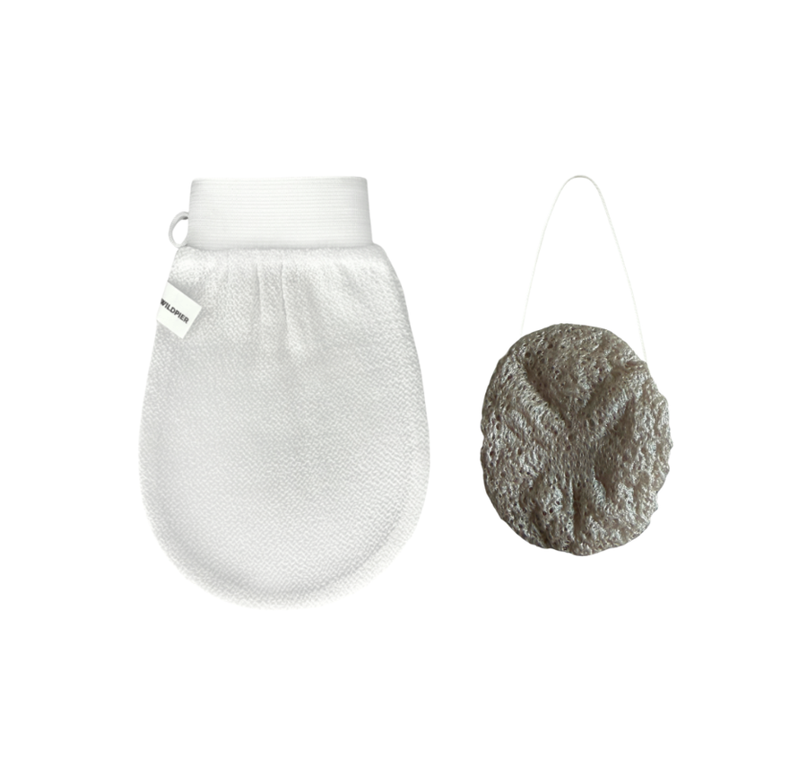 Wildpier™ Deep Exfoliating Glove and Volcanic Mud Konjac Sponge Bundle