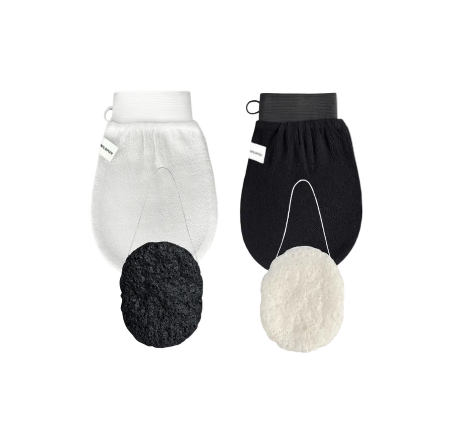 Wildpier™ Deep Exfoliating Glove and Konjac Sponge Double Bundle