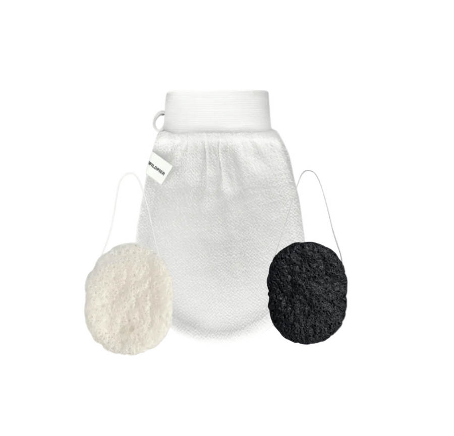 Wildpier™ Deep Exfoliating Glove and Konjac Sponges Bundle