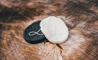 Wildpier white and charcoal konjac sponges
