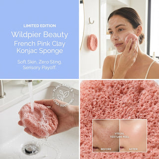 Wildpier™ French Pink Clay Konjac Sponge - Wildpier Beauty
