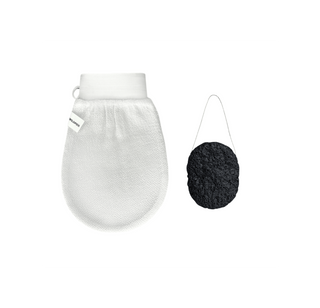Wildpier™️ Deep Exfoliating Glove and Bamboo Charcoal Konjac Sponge Bundle - Wildpier Beauty