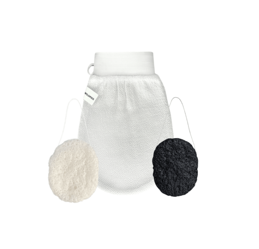Wildpier™ Deep Exfoliating Glove and Konjac Sponges Bundle