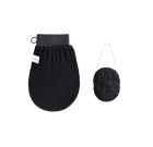 Wildpier Luxe Deep Exfoliation Glove and Konjac Bamboo Charcoal Face Sponge Bundle